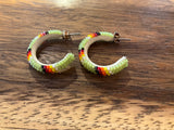 Peyote Stitched Beaded Hoop Earrings 2cm (BHR-2CM)