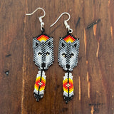 Beaded Wolf Earrings (BSC-WLF)