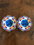 Beaded Glam flower earrings