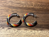 Peyote Stitch Beaded Hoop Earrings (BHC-3CM)