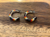 Peyote Stitched Beaded Hoop Earrings 2cm (BHR-2CM)