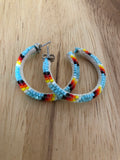 Peyote Stitch Beaded Hoop Earrings 3CM (BHR-3CM)