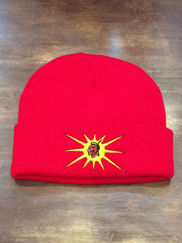 Embroidered Tuque - Warrior (Red: Fold)