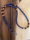 Peyote Stitch Cut Glass Beaded Lanyard