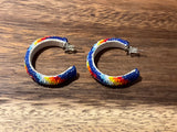 Peyote Stitch Beaded Hoop Earrings (BHC-3CM)