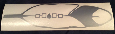 Decal - Classic Feather with Confederacy