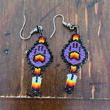 Beaded wolf paw Earrings (BSC-WPAW)