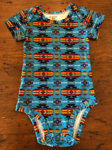 Baby Onesie Southwest design Turquoise