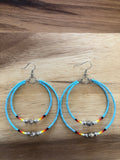 Memory Wire 2 hoop Beaded Earrings (BMW-C02)