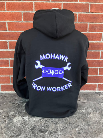 Hoodie: Mohawk Ironworker (Black)