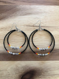 Memory Wire 2 hoop Beaded Earrings (BMW-C02)