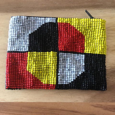 Loom Beaded Coin Purse - Medicine Wheel