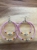 Memory Wire 2 hoop Beaded Earrings (BMW-C02)