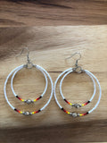 Memory Wire 2 hoop Beaded Earrings (BMW-C02)