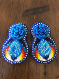 Beaded Glam tear drop Earrings