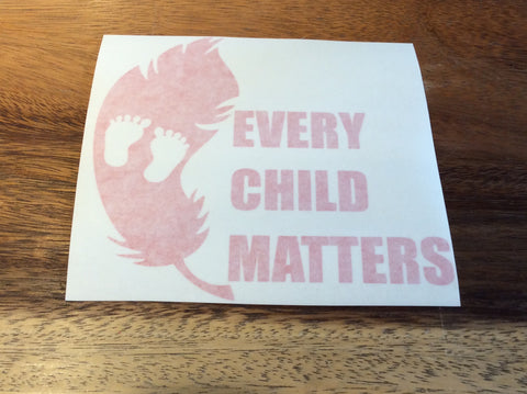 Decal - Every Child Matters (Feather & Feet)