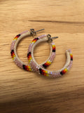 Peyote Stitch Beaded Hoop Earrings 3CM (BHR-3CM)