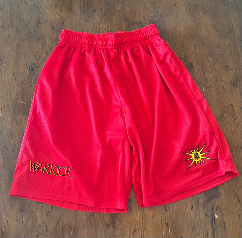 Mens Warrior Basketball Shorts (Red)